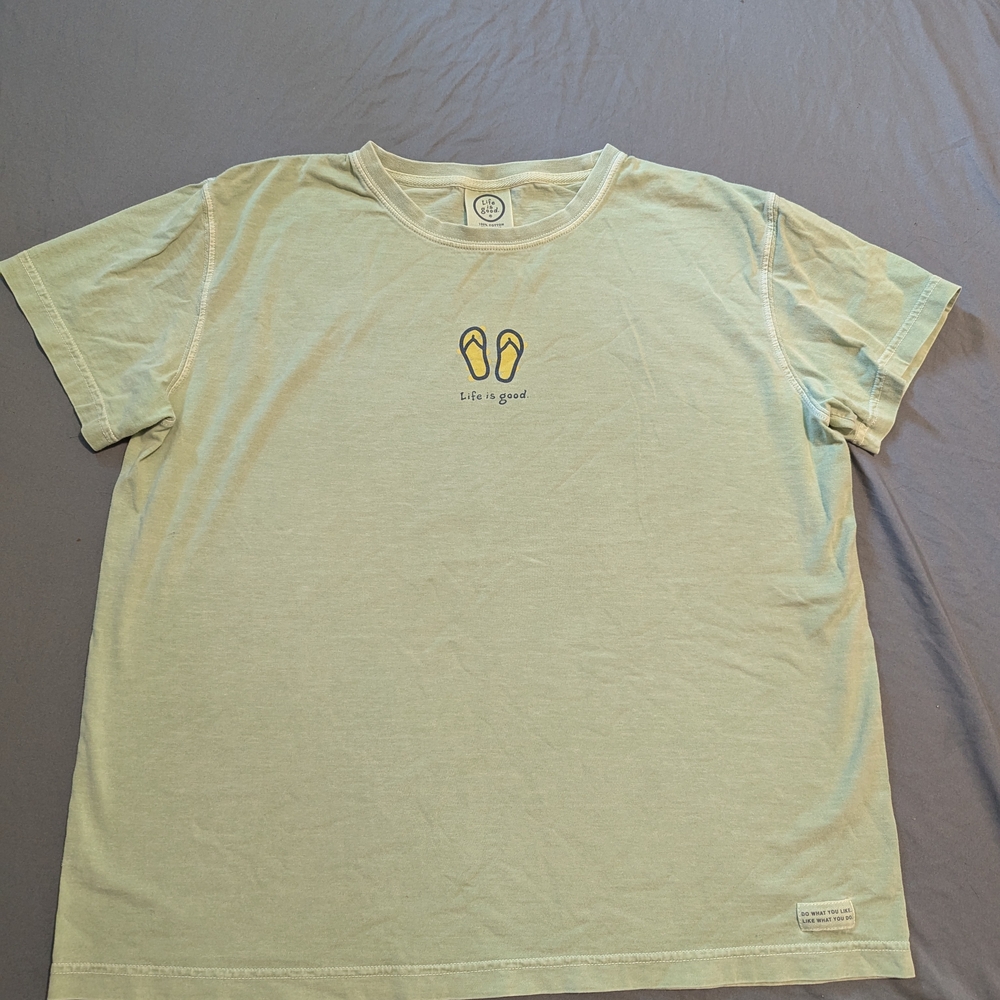 Life is Good Women's Green T-Shirt